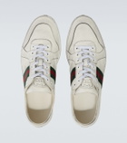 Gucci Stretch Web Stripe leather sneakers