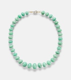 Ileana Makri Beaded necklace with chrysoprases, topaz, and diamonds