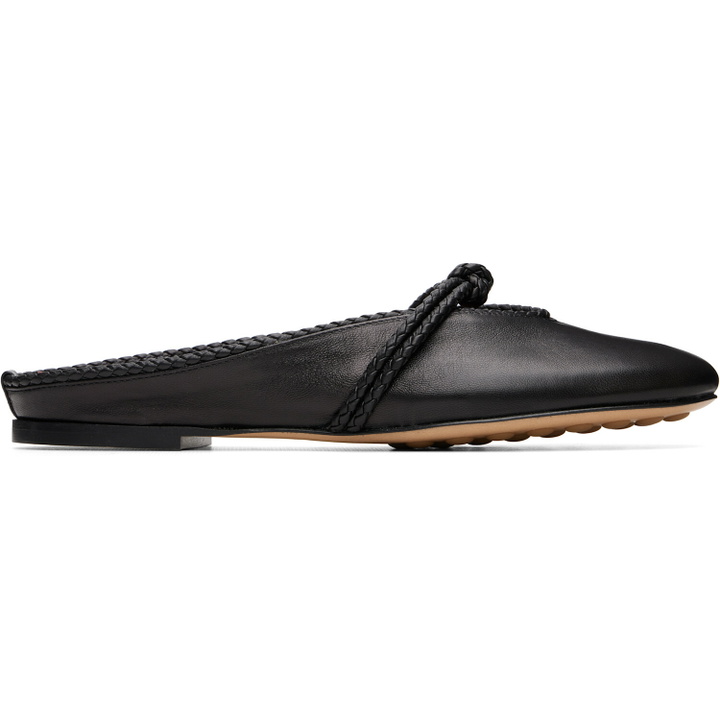 Photo: Bottega Veneta Black Rosa Mary-Jane Ballerina Flats