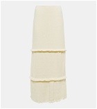 MM6 Maison Margiela - Tiered wool-blend maxi skirt