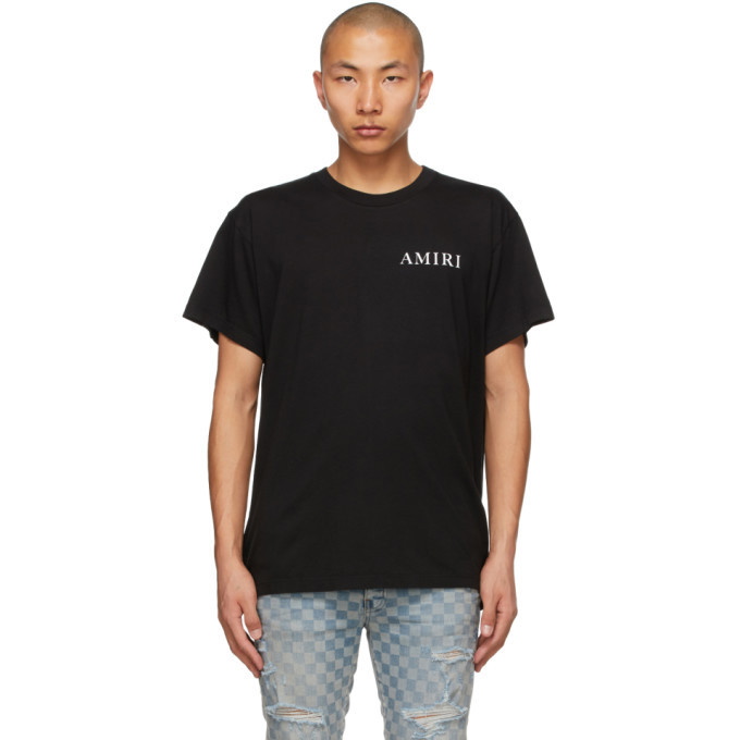 Photo: AMIRI Black Leaves Logo T-Shirt