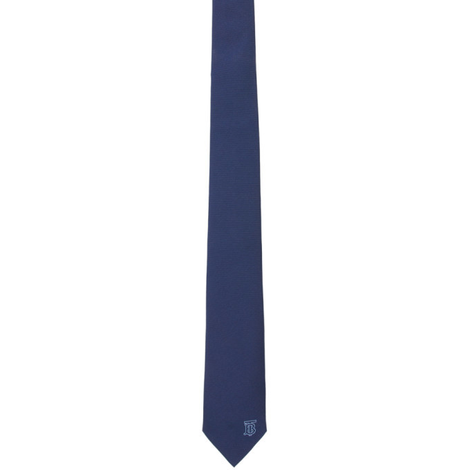 Navy burberry shop tie