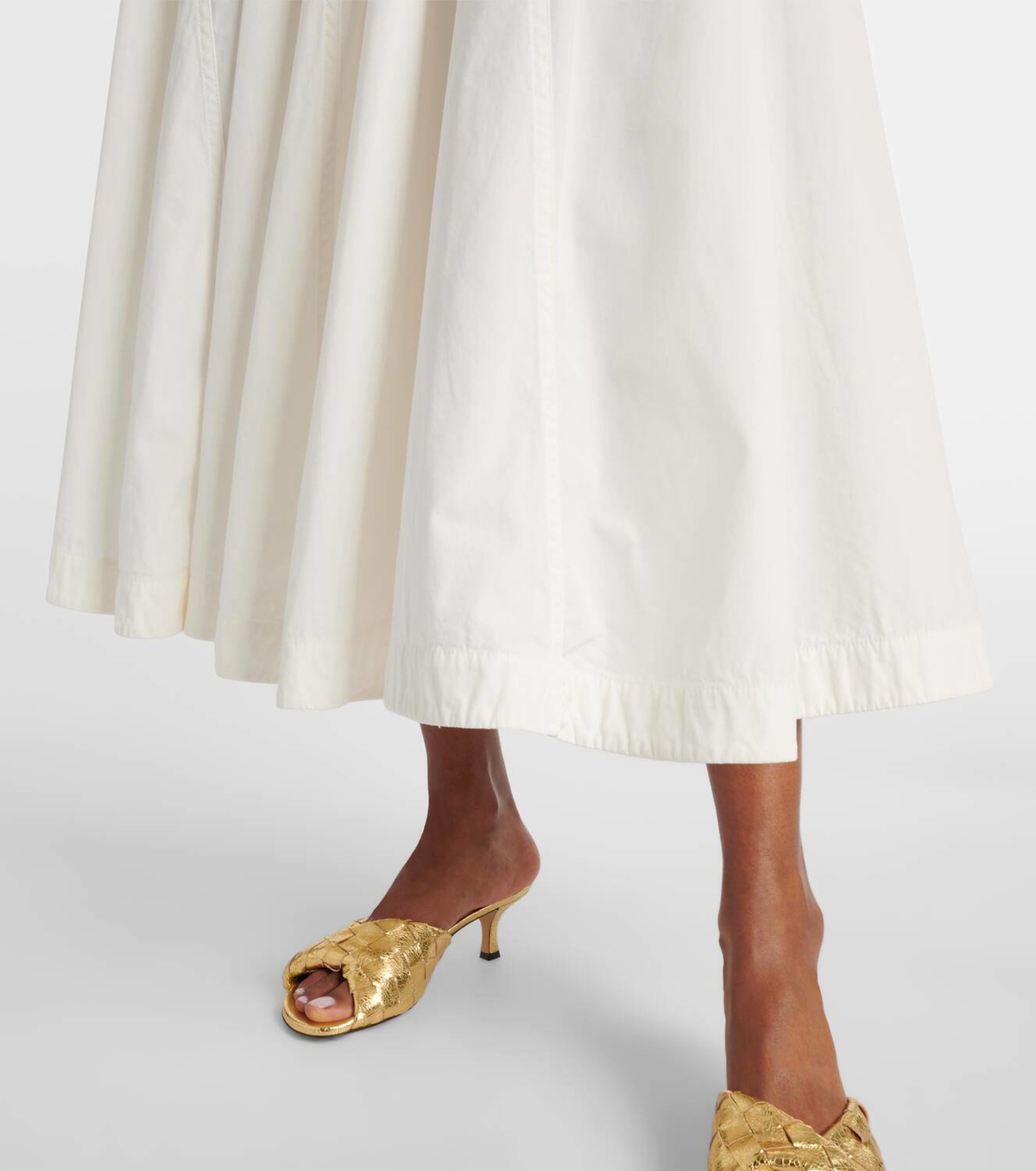 Bottega Veneta Paneled cotton-blend midi dress