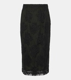 Dolce&Gabbana Cotton and lace midi skirt