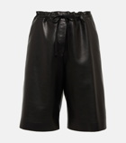 The Row - Daniella leather shorts