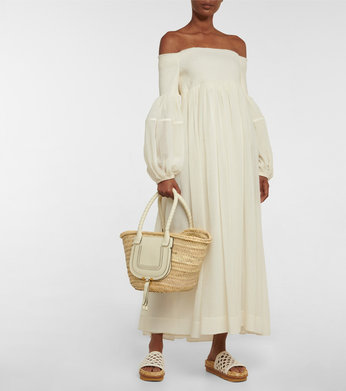 Chloe - Marcie Medium raffia tote