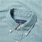 Polo Ralph Lauren Men's Slim Fit Button Down Chambray Shirt in Light Indigo