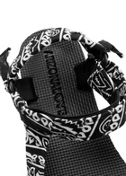 Arizona Love Trekky Bandana-print Sandals Black And White