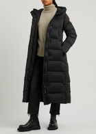 Canada Goose Women's Extra Small Black Alliston Quilted Feather-Light Shell Parka Coat Features a Drawstring Hood