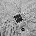 A.P.C. Men's Calecon Cabourg Trunk in Grey