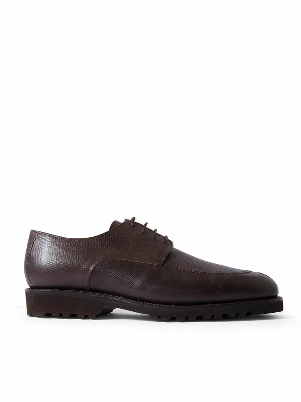 Photo: Majordome - L88 Split-Toe Cross-Grain Leather Derby Shoes - Brown