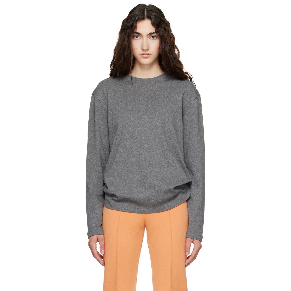 FLORE FLORE SSENSE Exclusive Gray Maggie Longsleeve T-shirt