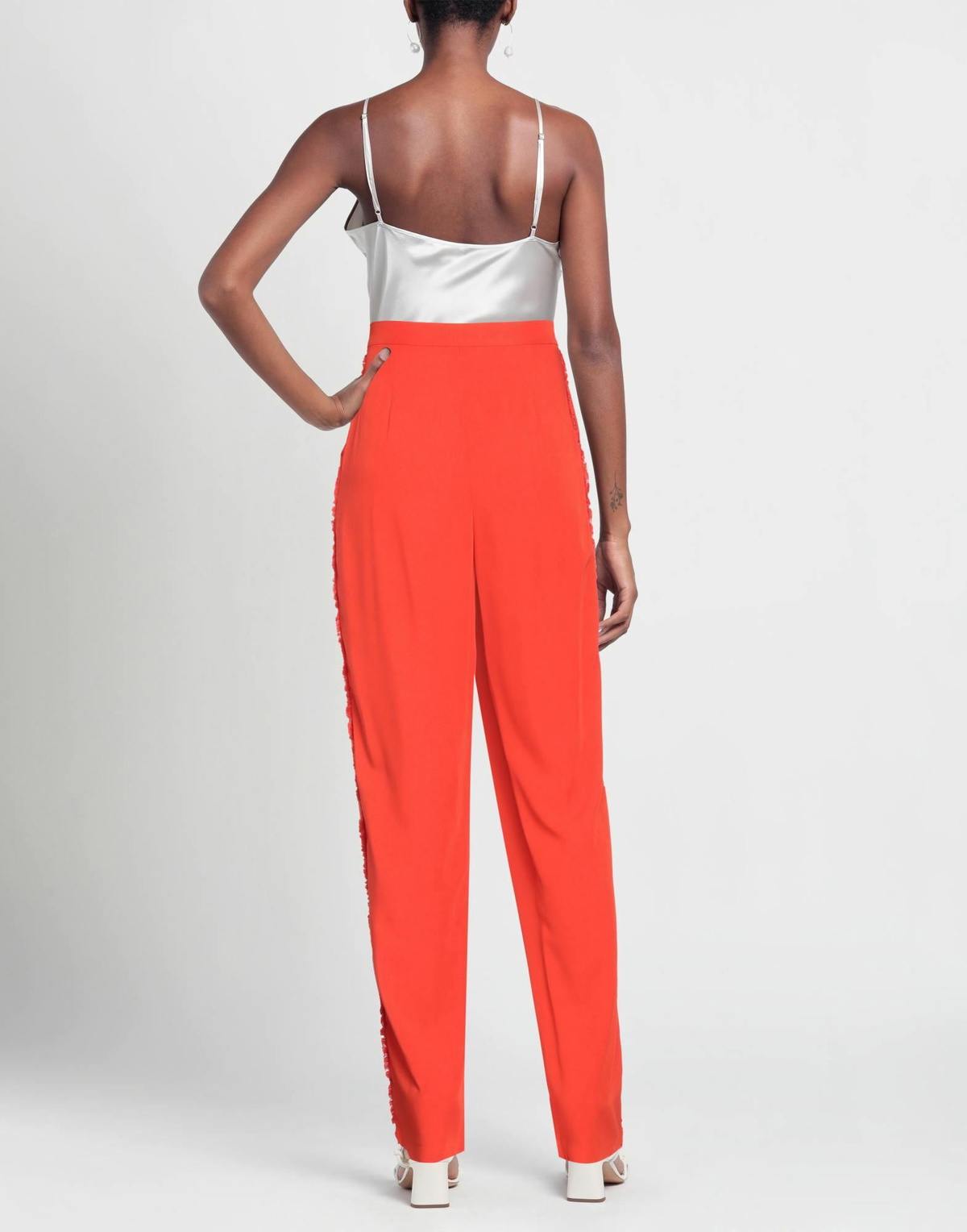 Manila Grace Womens Pants in Red
