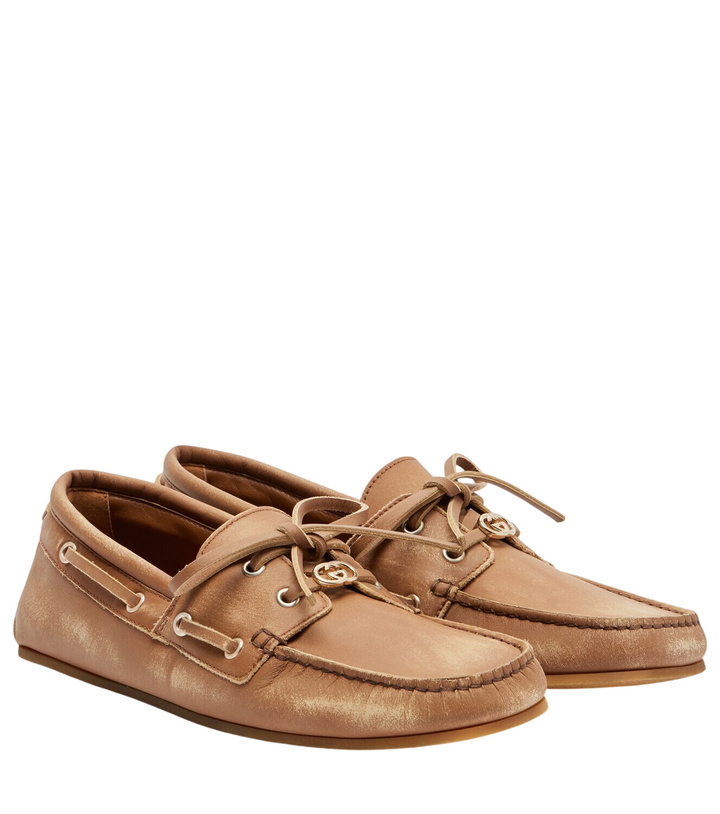 Photo: Gucci GG leather boat shoes