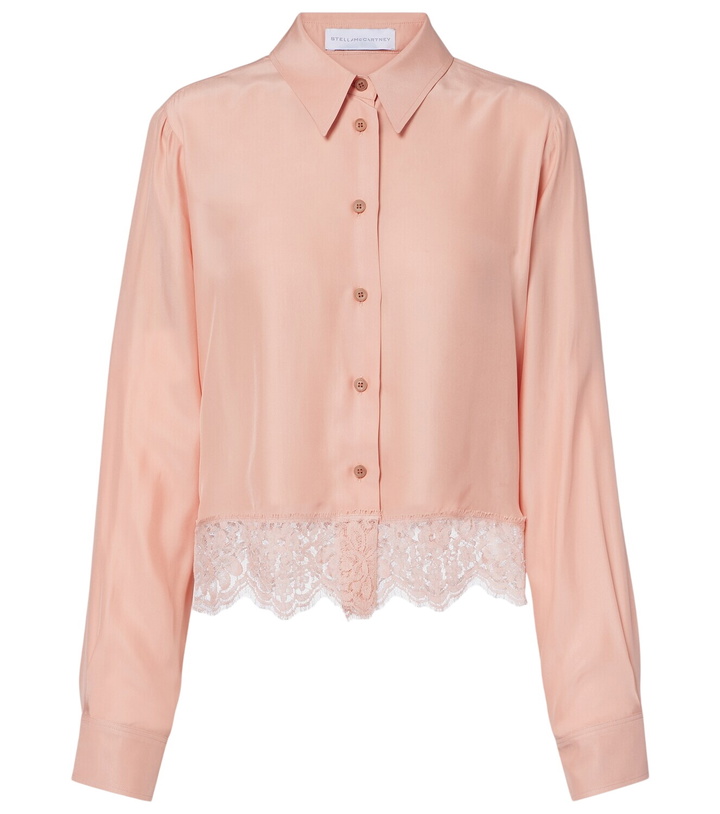 Photo: Stella McCartney Floral lace-trimmed silk shirt