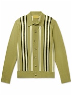Guest In Residence - Plaza Slim-Fit Striped Cotton Cardigan - Green