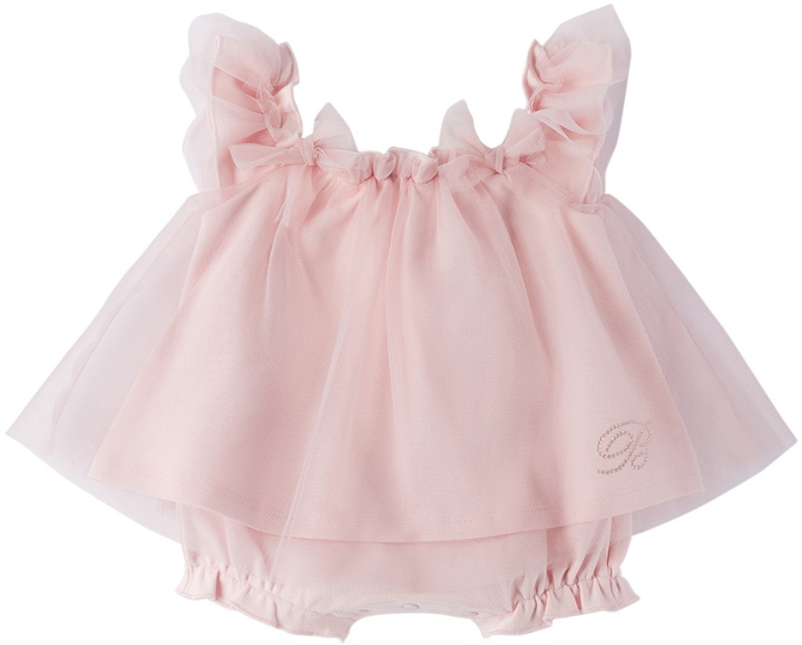 Photo: Miss Blumarine Baby Pink Layered Bodysuit