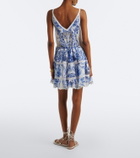 Camilla Printed cotton and silk minidress