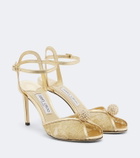 Jimmy Choo Sacora embellished lace sandals
