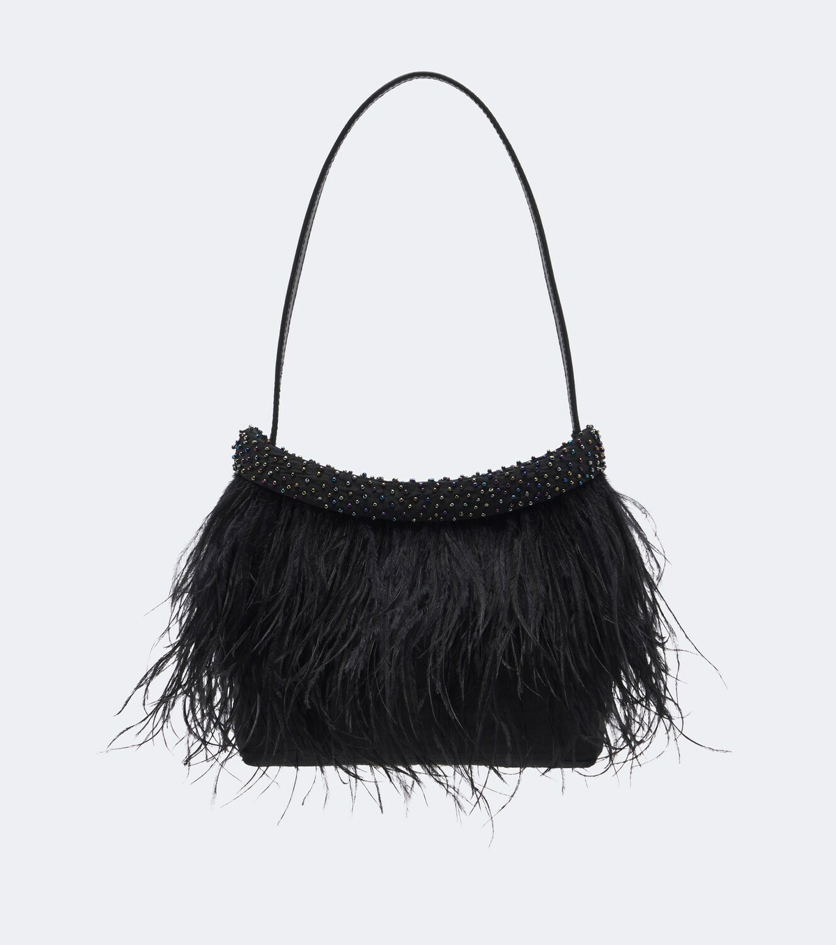 Staud Winslow feather-trimmed shoulder bag