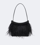 Staud Winslow feather-trimmed shoulder bag