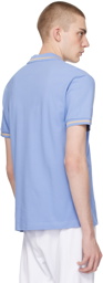 Versace Jeans Couture Blue Embroidered Polo