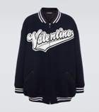 Valentino Oversized virgin wool varsity jacket