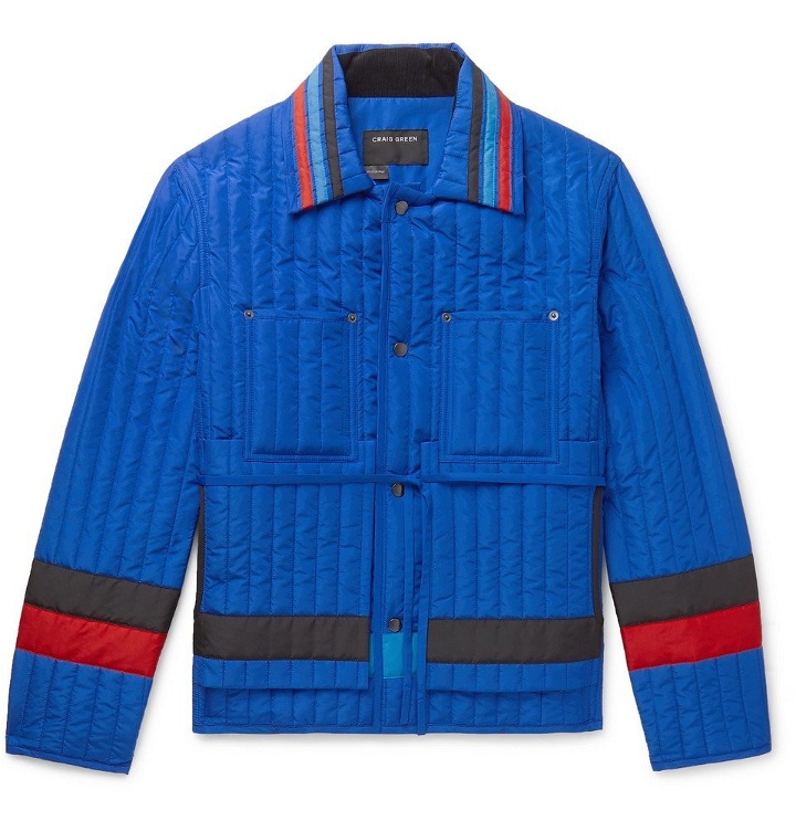 Photo: Craig Green - Striped Quilted Shell Jacket - Men - Blue