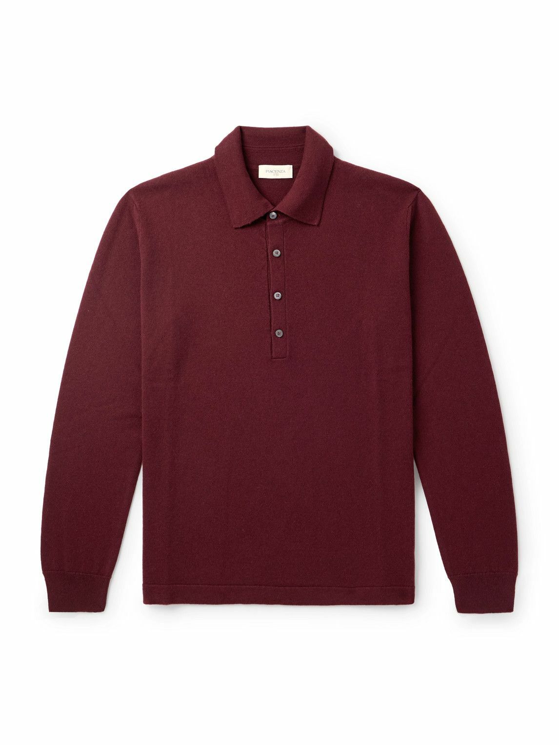 PIACENZA 1733 - Slim-Fit Cashmere Polo Shirt - Burgundy