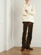 Séfr - Artemesia Straight-Leg Printed Corduroy Trousers - Brown