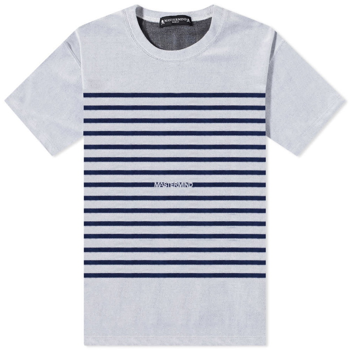 Photo: MASTERMIND WORLD Striped Velour Tee