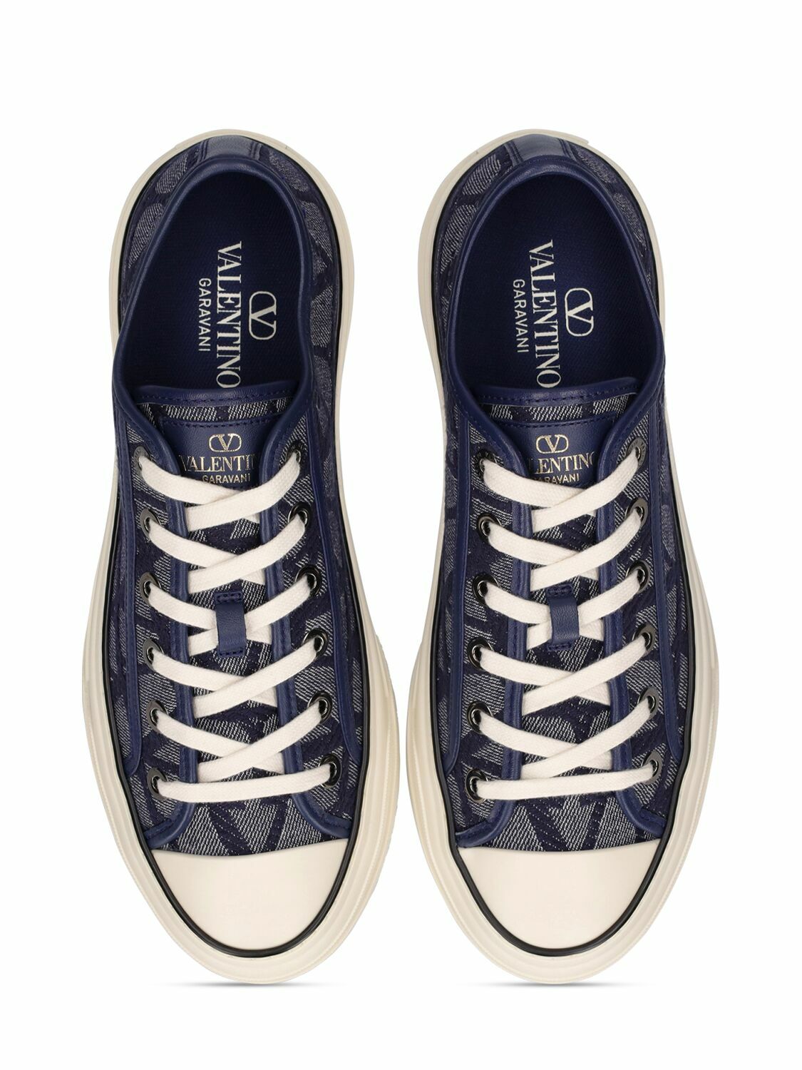 valentino テープロゴレーヨンジャージ VALENTINO GARAVANI - Toile Iconographe Denim Sneakers Valentino