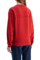 FRAME red cotton sweater with logo embroidery Red
