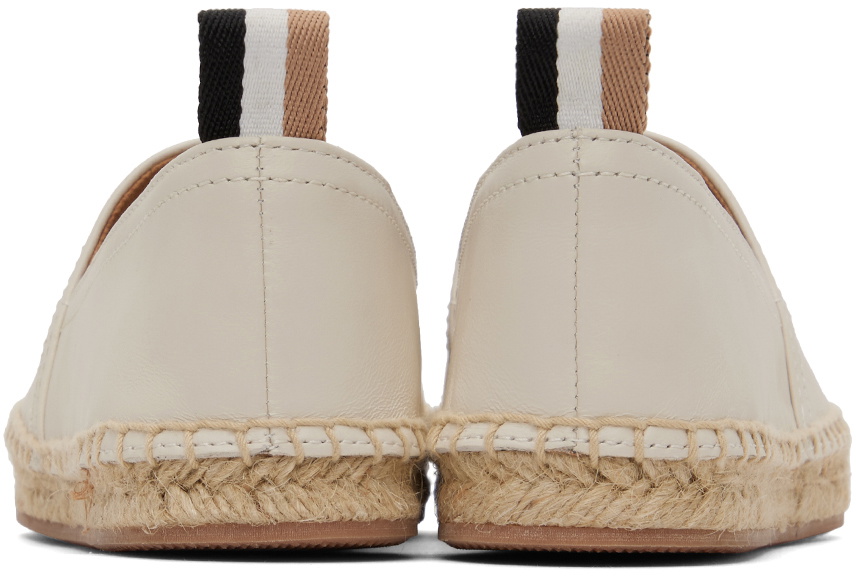 BOSS - Leather espadrilles with jute sole