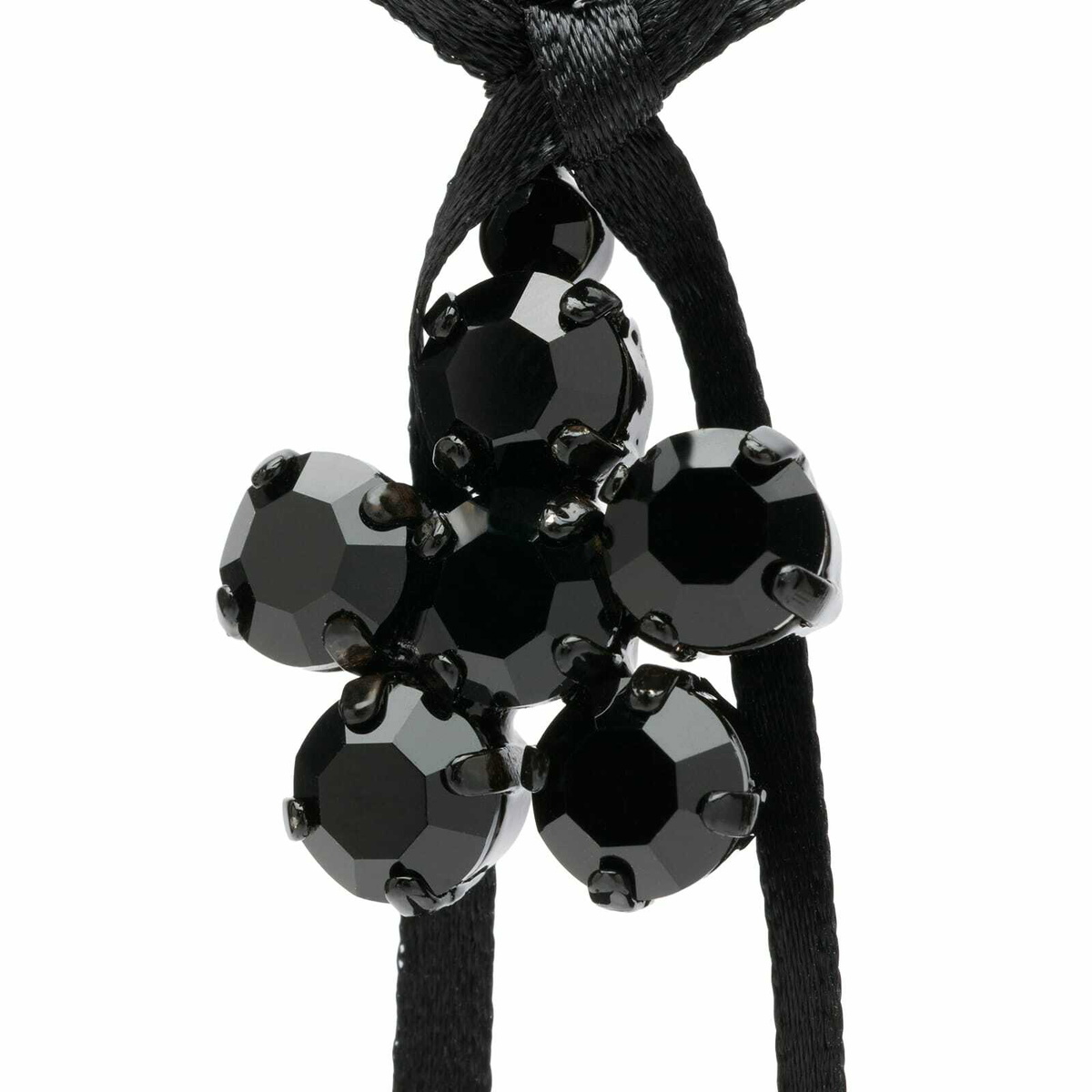 Simone Rocha Women's Mini Daisy Drop Bow Earrings in Jet/Black 