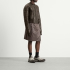 Rick Owens x Moncler Geocamo Cropped Leather Jacket in Dark Dust