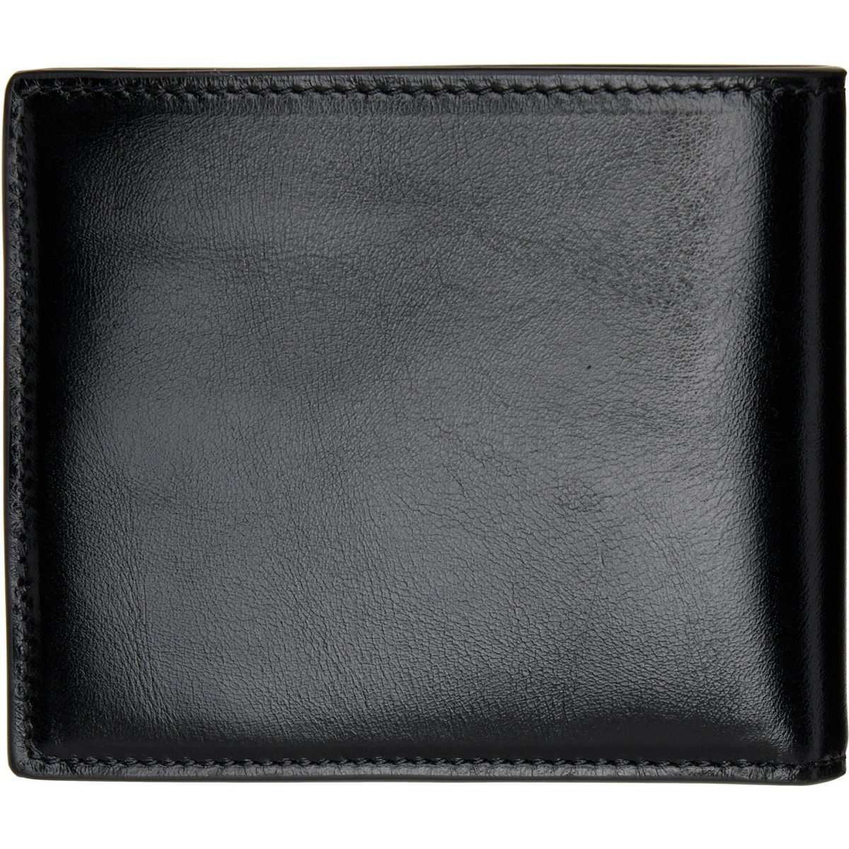 Versace Black & Brown Roomy Leather Bifold Wallet