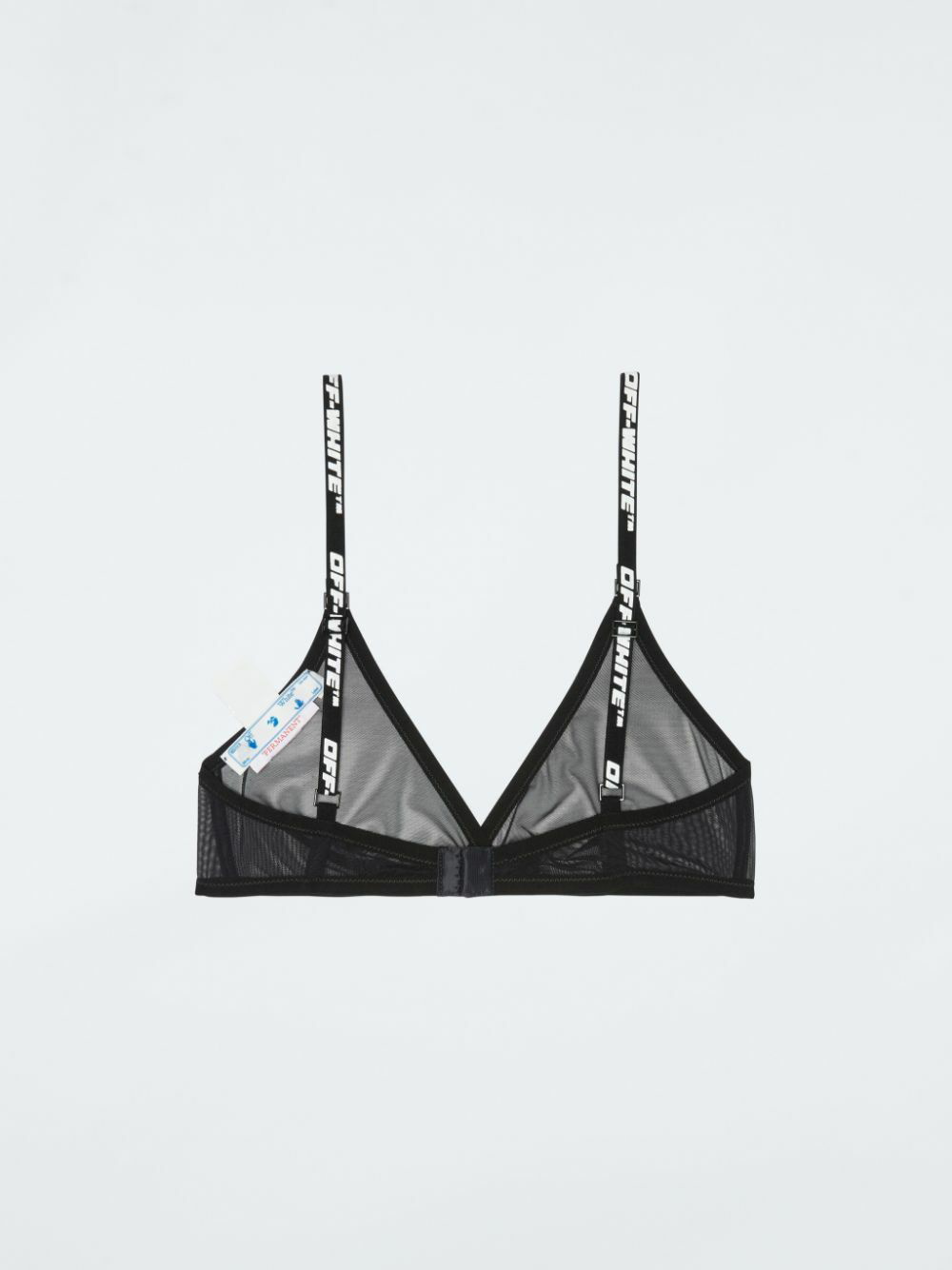 Off-White Black and Pink Off Active Bra Off-White