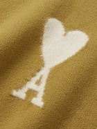 AMI PARIS - Logo-Intarsia Virgin Wool Sweater - Yellow