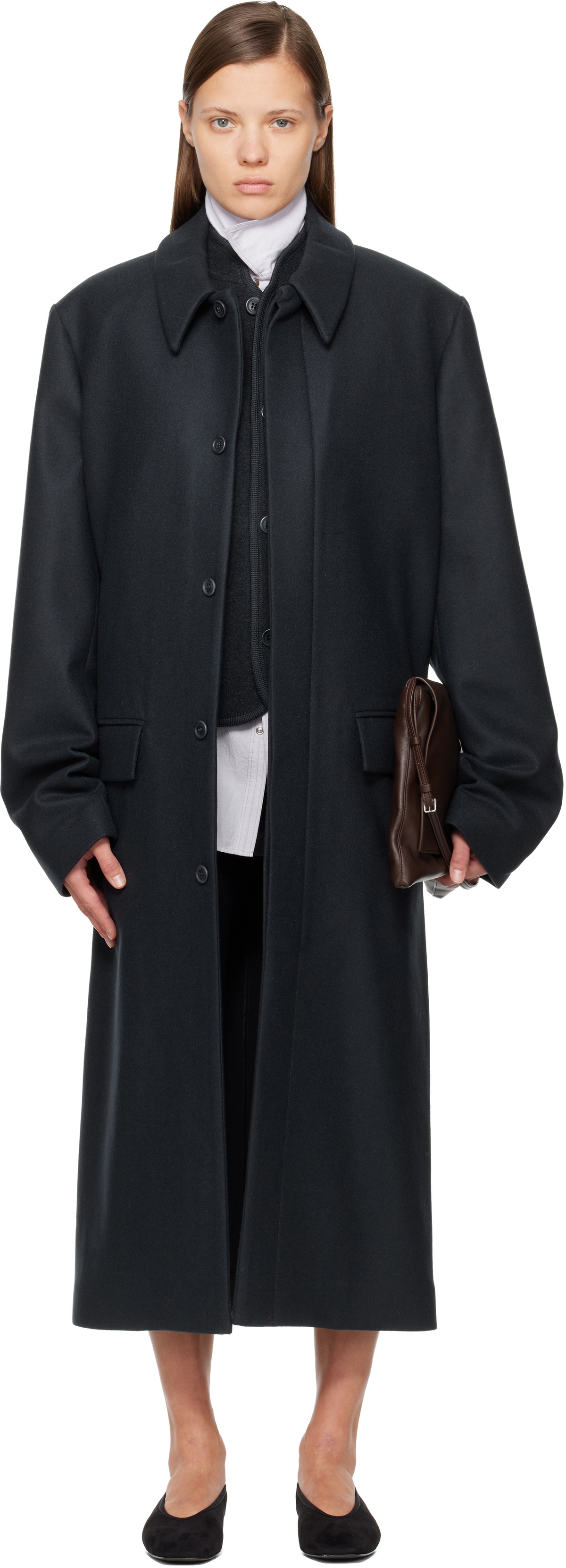 Rier Black Loden Coat