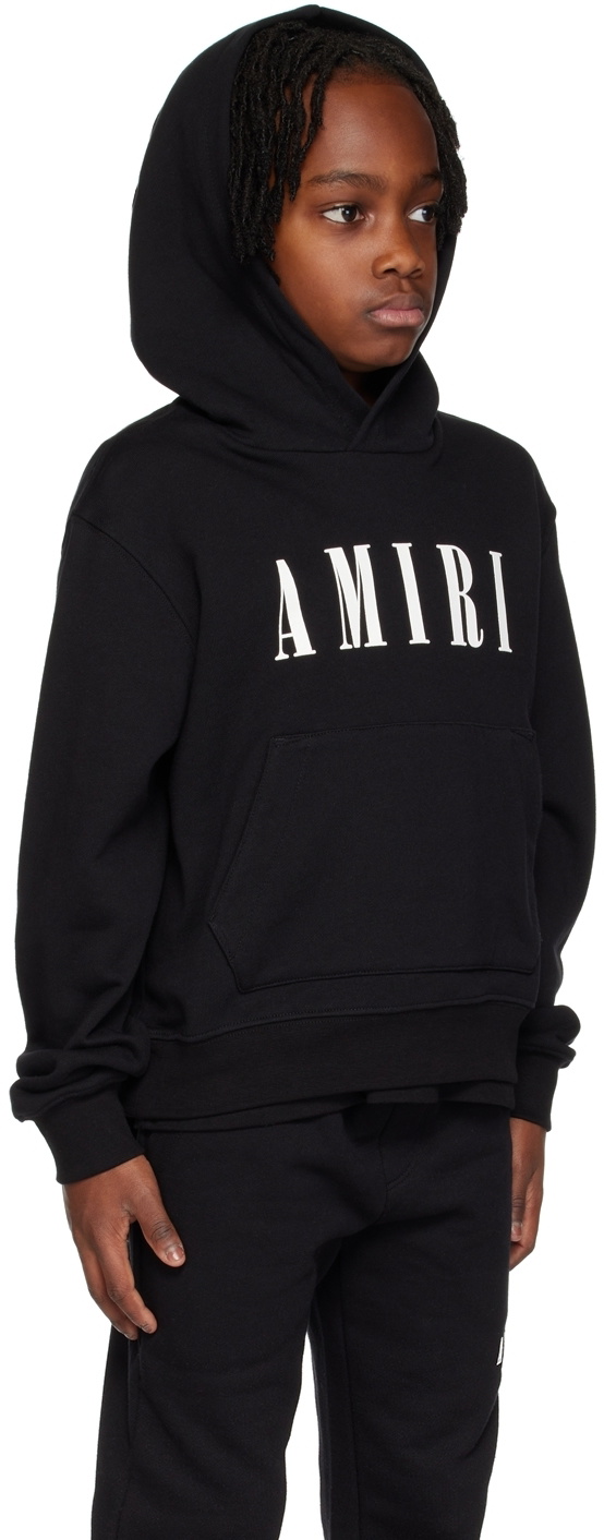 AMIRI Kids Black Bonded Hoodie
