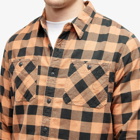 RRL Men's Hercules Check Shirt in Coral/Black