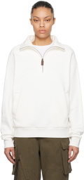 Fax Copy Express White Half-Zip Sweatshirt