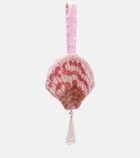 Clio Peppiatt Seashell beaded satin clutch