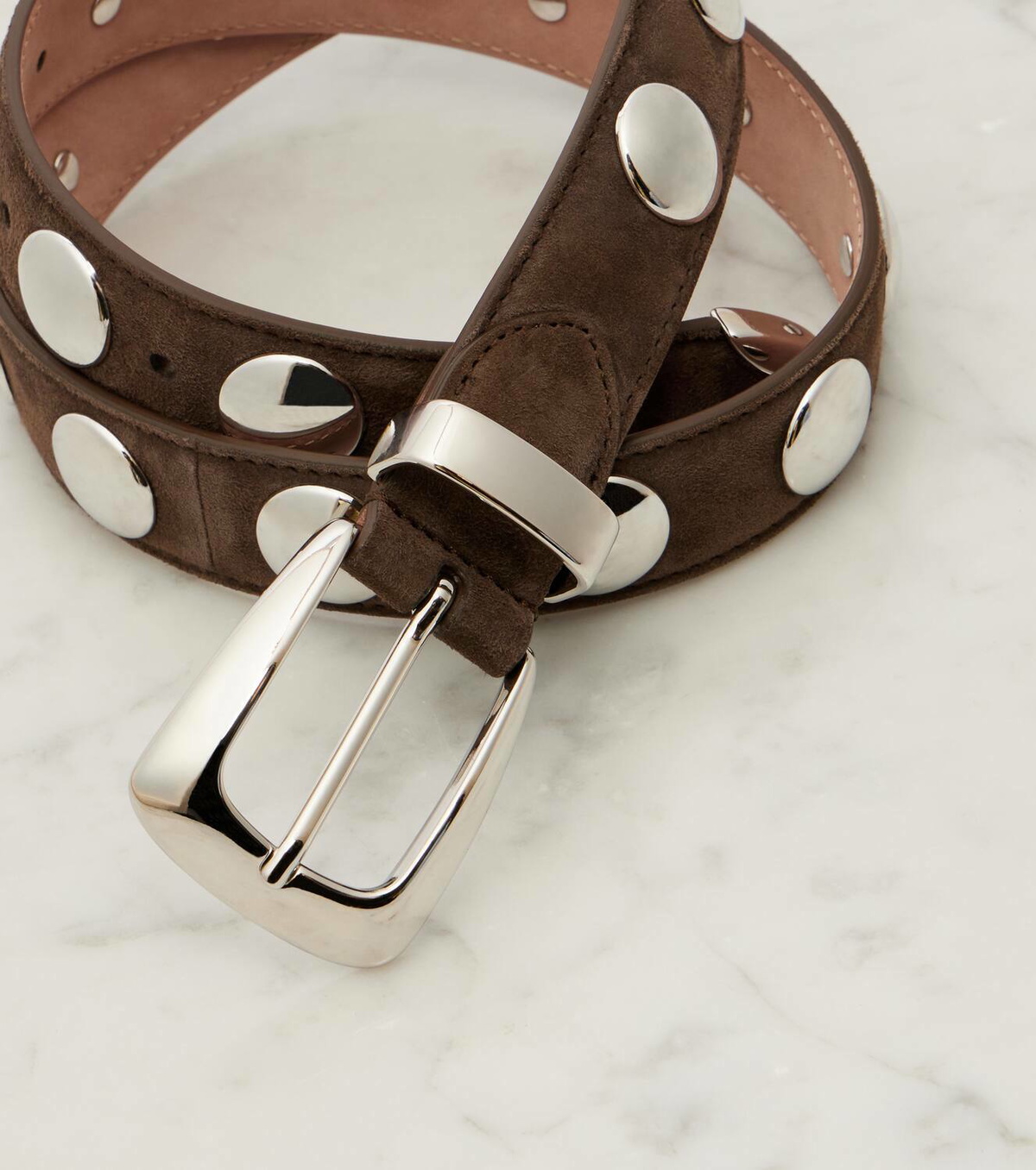 Khaite Benny studded leather belt