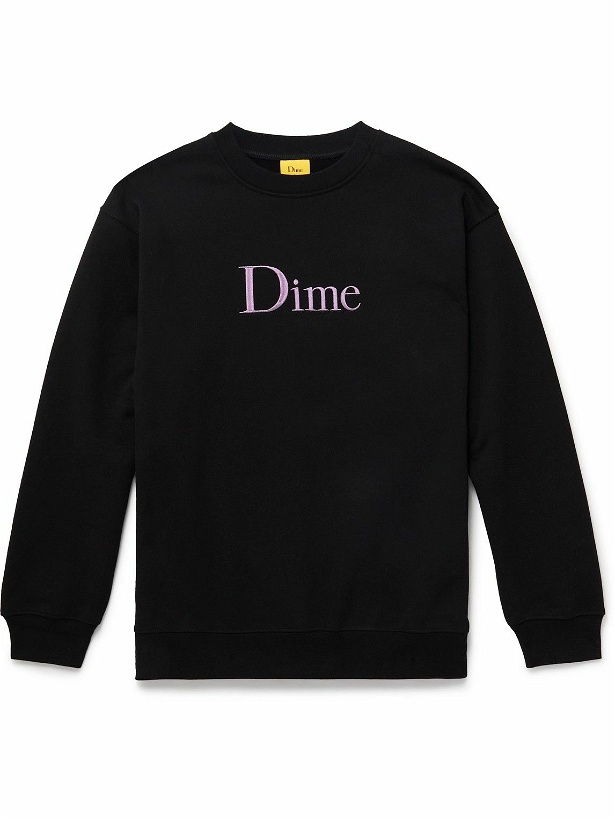 Photo: DIME - Classic Logo-Embroidered Cotton-Jersey Sweatshirt - Black