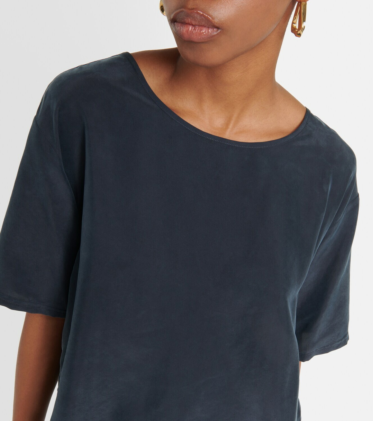 Dorothee Schumacher Cropped silk T-shirt