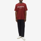 Balmain Men's Paris Logo T-Shirt in Red/White