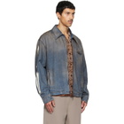 AMIRI Blue Bones Denim Blouson Jacket