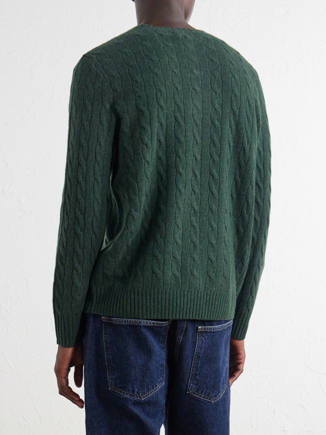 Polo Ralph Lauren - Logo-Embroidered Cable-Knit Wool and Cashmere-Blend Sweater - Green